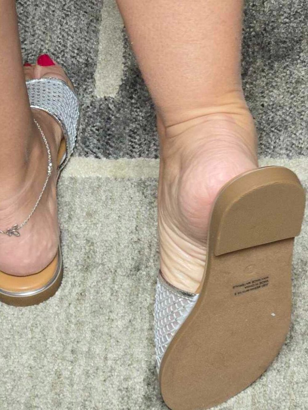 Corky's Just Meshing With Ya Silver Sandals - Picture 3 of 3